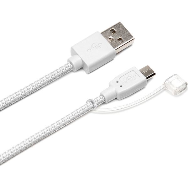 PGA micro USBコネクタ USBタフケーブル 1.0m ホワイト PG-MC10M02WH 1本（直送品）