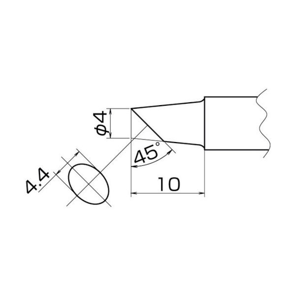 白光 こて先 4BC型 T20-BC4 1本(1個) 400-3926（直送品）