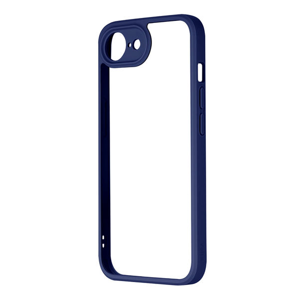 iPhone 16e 耐衝撃ハイブリッドケース 「Velta」 ダークネイビー ストラップホール付 背面クリア（直送品）