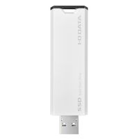 アイ・オー・データ機器 500GBポータブルSSD スティックタイプ/スライド式 SSPS-US500W ホワイト×ブラック 1個