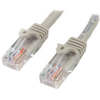 LANケーブル 2m Cat5e グレー ツメ折れ防止機構　45PAT2MGR　1個　StarTech.com（直送品）